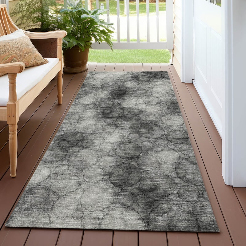 Machine Washable Indoor/ Outdoor Modern Aby Chantille Rug - Ivory - 2'3" x 7'6"