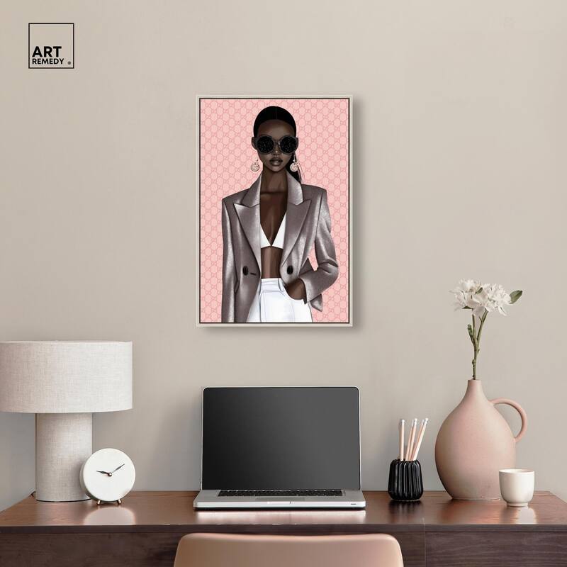 Cool Luxury Woman Canvas by Art Remedy