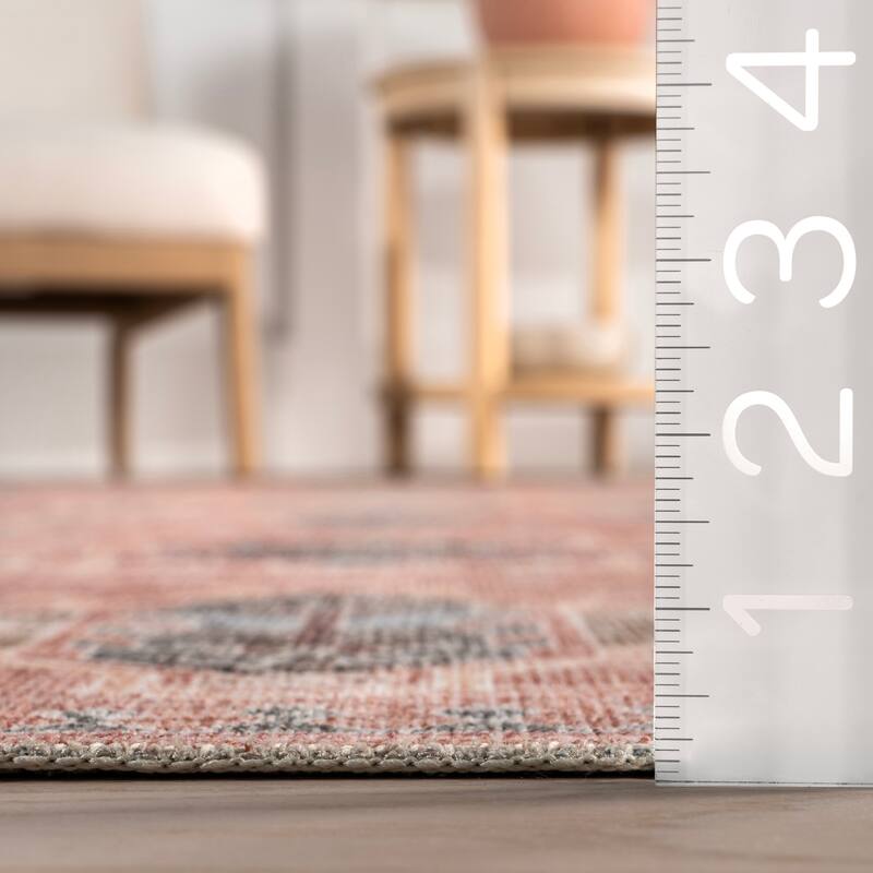 Nuloom Krystin SpinClean Distressed Machine Washable Area Rug
