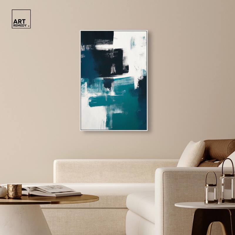 Weight of Teal II Canvas by Art Remedy