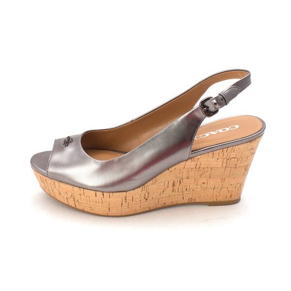 Shop Coach Womens Ferry Peep Toe Casual Platform Sandals