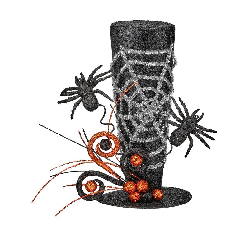 12" Halloween Hat With Spiders