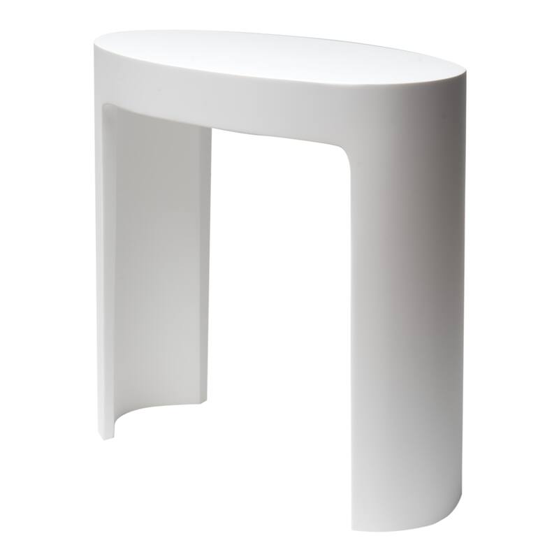 ALFI brand ABST66 White Matte Solid Surface Resin Bathroom / Shower Stool