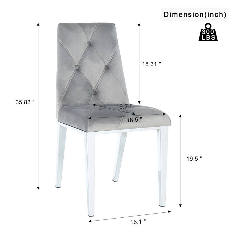 Set of 2 Modern Simple Dining Chair