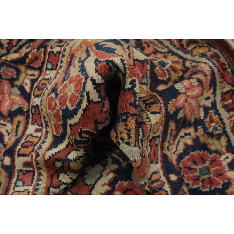 Hand Knotted Oriental 100% Wool Carpet Traditional Floral Oranges & Rust Mahal Area Rug - 10' 2'' X 7' 5''