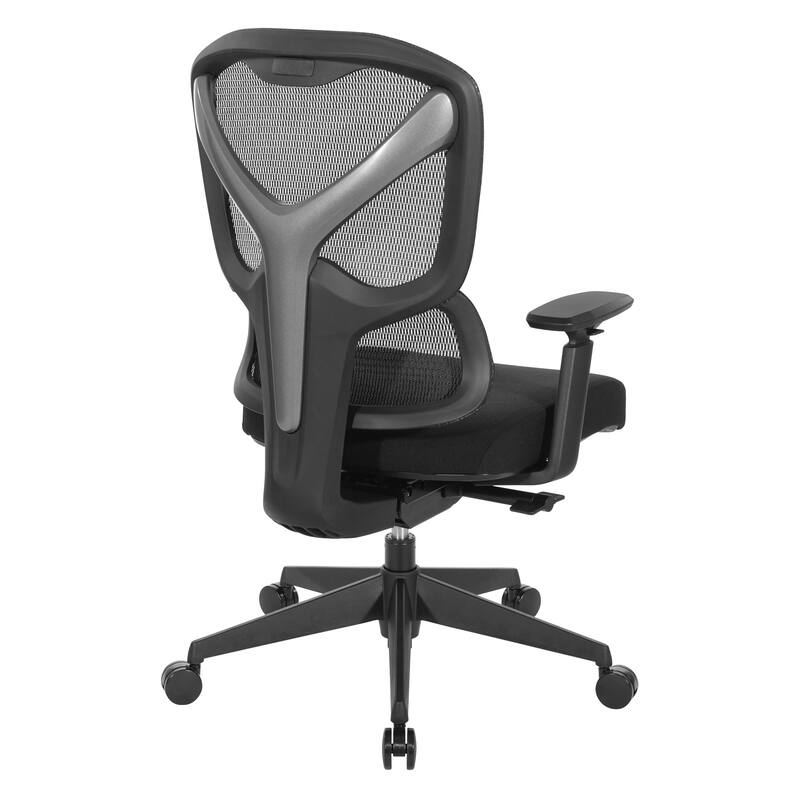 High Back in Black Mesh and Seat with Adjustable Arms