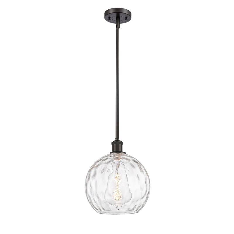 Innovations Lighting Athens Water Glass 1 Light 10" Mini Pendant - Oil Rubbed Bronze