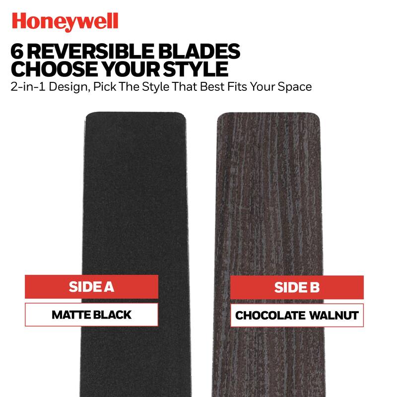 70" Honeywell Talbert Matte Black Ceiling Fan with Integrated Light and Remote - Matte Black