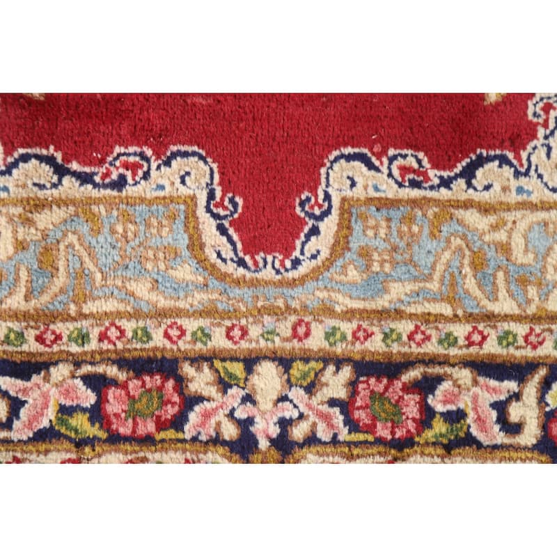 Geometric Kerman Persian Vintage Area Rug Handmade Wool Carpet - 2'10"x 4'7"
