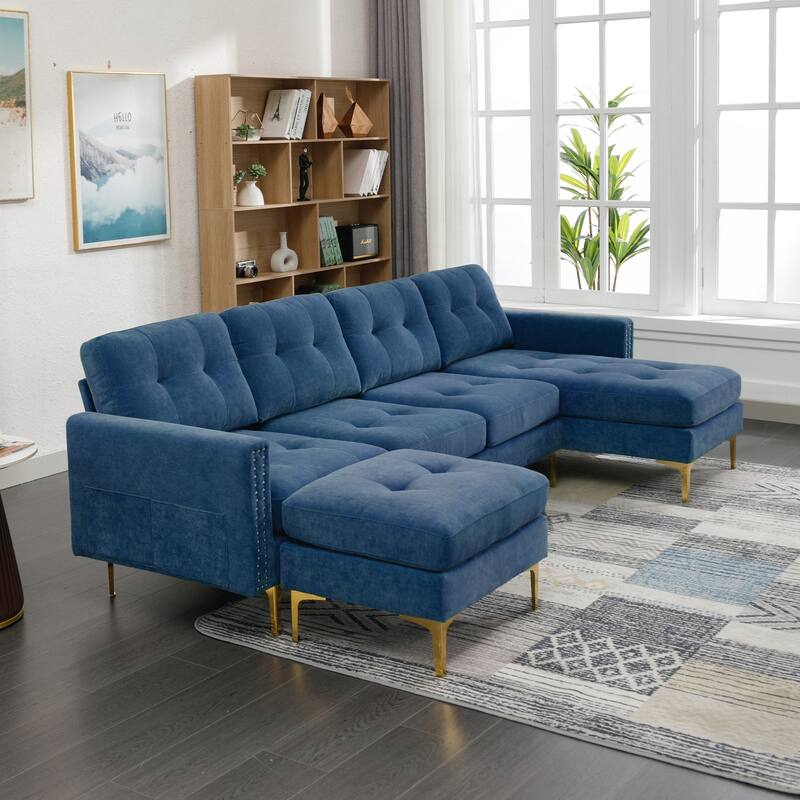 110inch L-Shape Convertible Sectional Sofa Couch