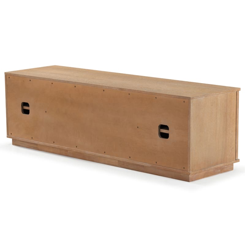 SAFAVIEH Couture Patty 4 Door Wood Media Stand - 63"W x 17"D x 19"H
