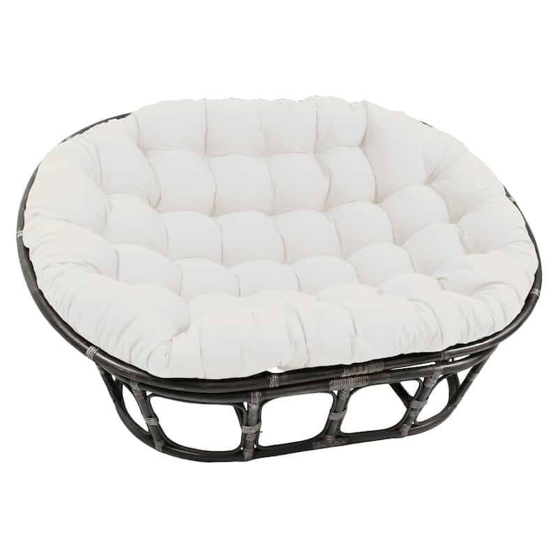 65-inch by 48-inch Solid Twill Double Papasan Cushion (Cushion Only) - Natural