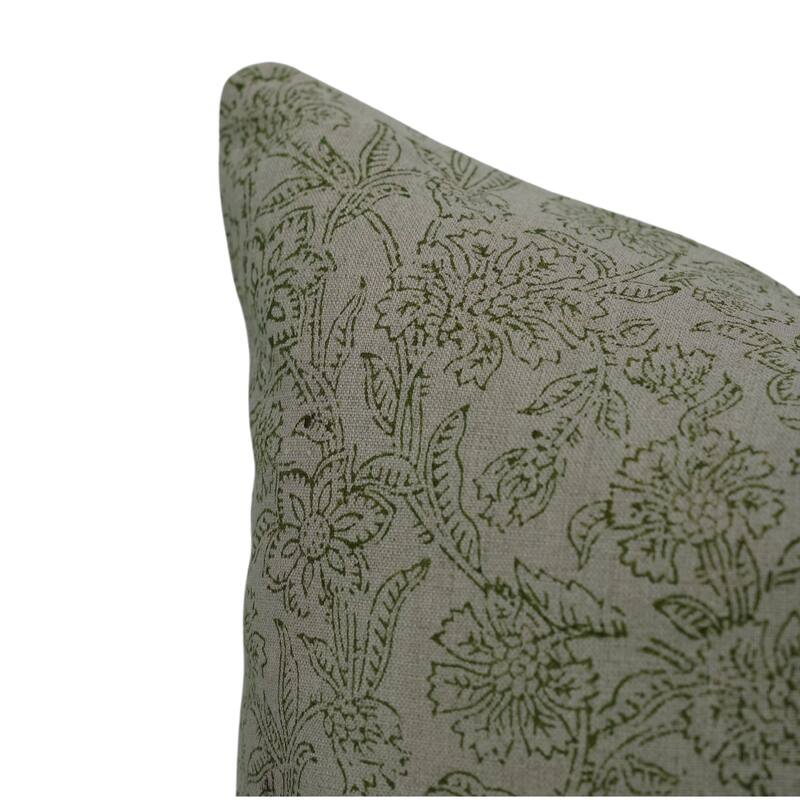 Linen Bohemian Block print pillow Cover- Jarul