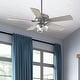 preview thumbnail 1 of 23, Hunter 52" Crestfield Ceiling Fan with LED Light Kit and Handheld Remote - Casual, Farmhouse, Transitional, Rustic Matte Silver