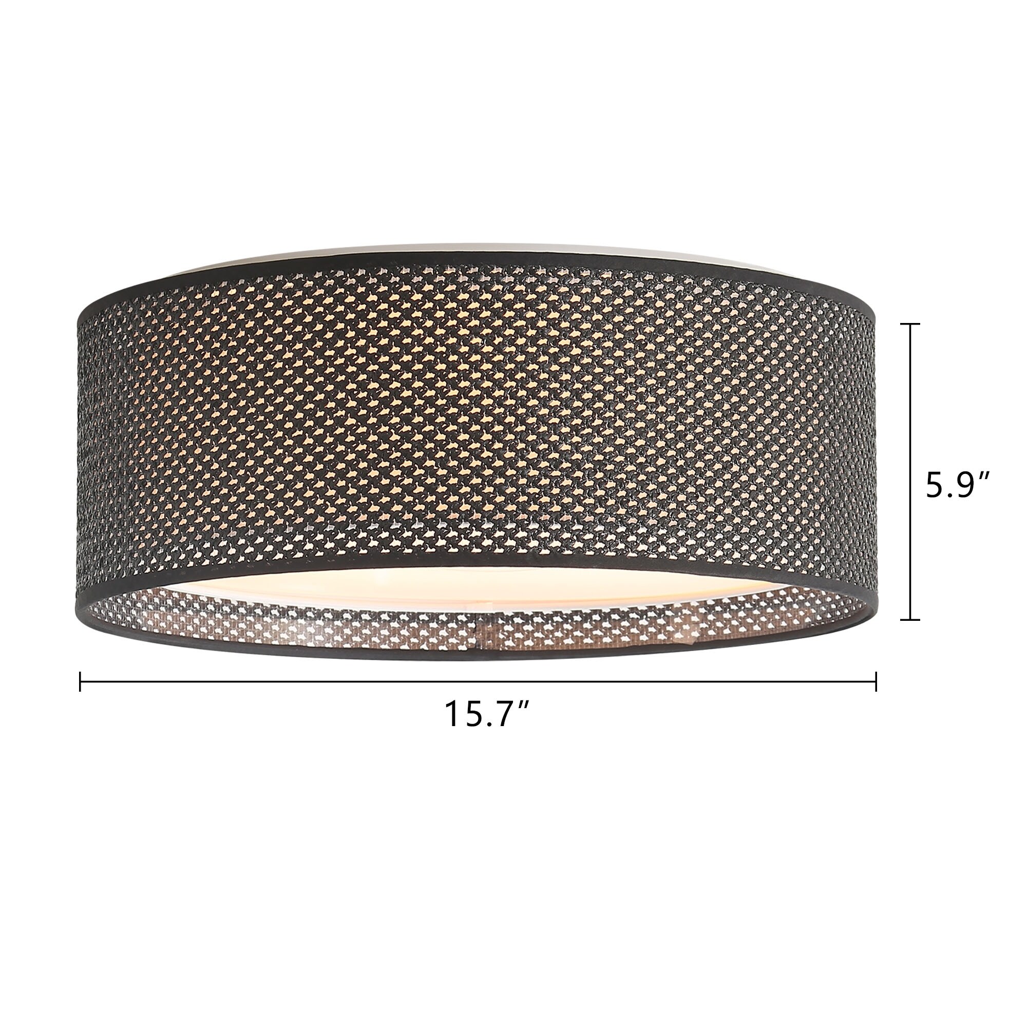 Grasscloth Flush Mount 3d mon