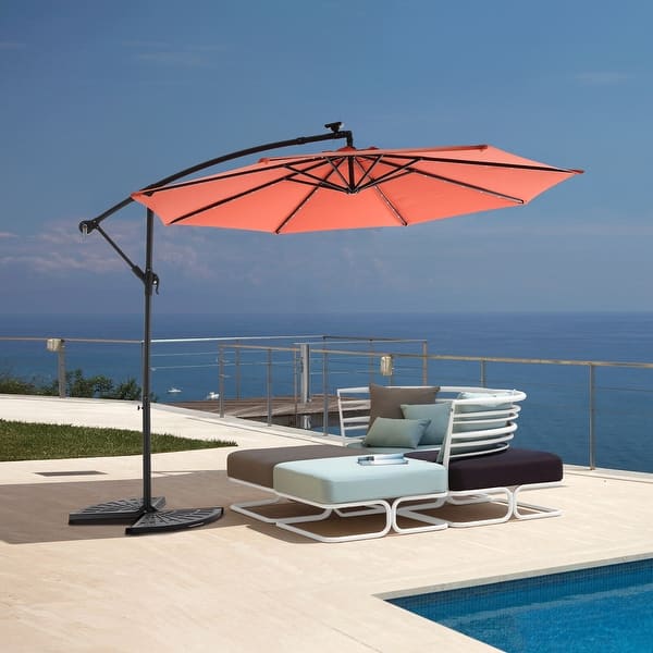 10 FT Outdoor Sunshade Umbrella, Half of the Courtyard Sunshade Umbrella for Sun and Rain Protection with LED Lights - Bed Bath & Beyond - 39578566 10 FT Outdoor Sunshade Umbrella, Half of the Courtyard Sunshade Umbrella for Sun and Rain Protection with LED Lights - Bed Bath & Beyond - 39578566