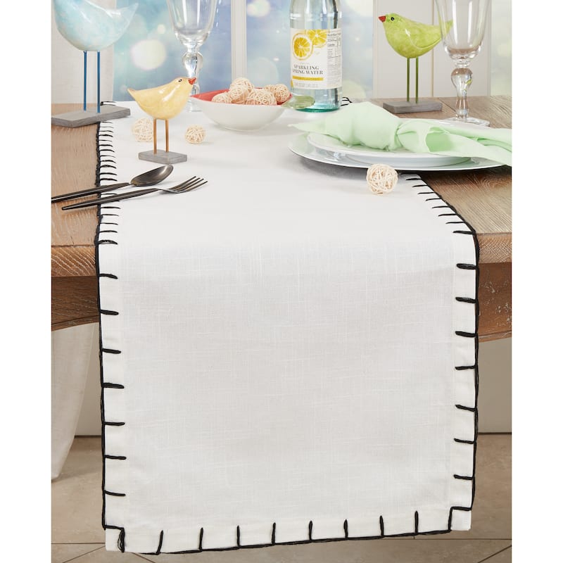 Simple Elegance Chunky Whip Stitch Table Runner