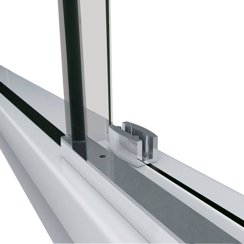 ELEGANT Frameless Sliding Shower Door 60" W x 76" H in Chrome
