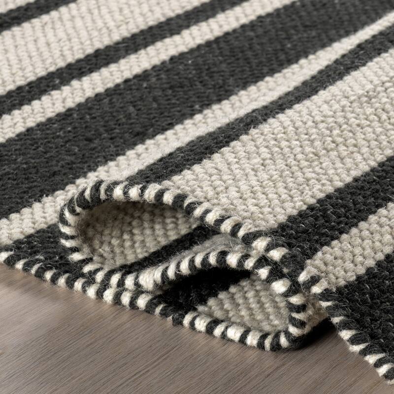 Frenshe Interiors Bowery Striped Wool Area Rug