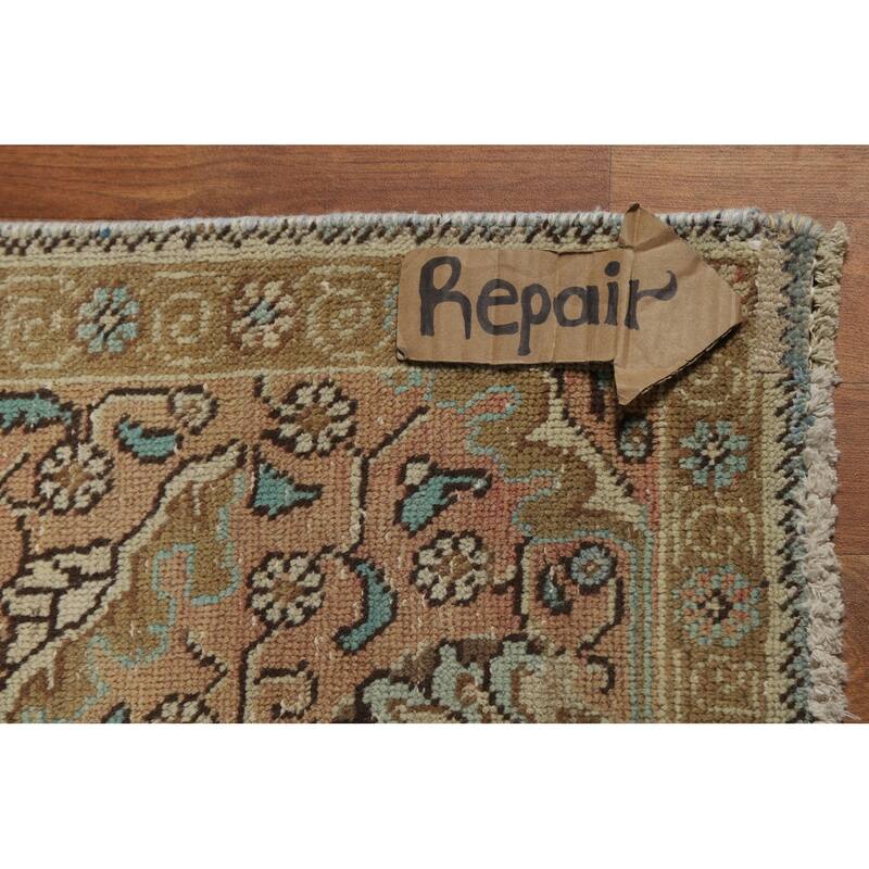 Tabriz Persian Vintage Area Rug Hand-Knotted Traditional Wool Carpet - 7'7" x 11'2"