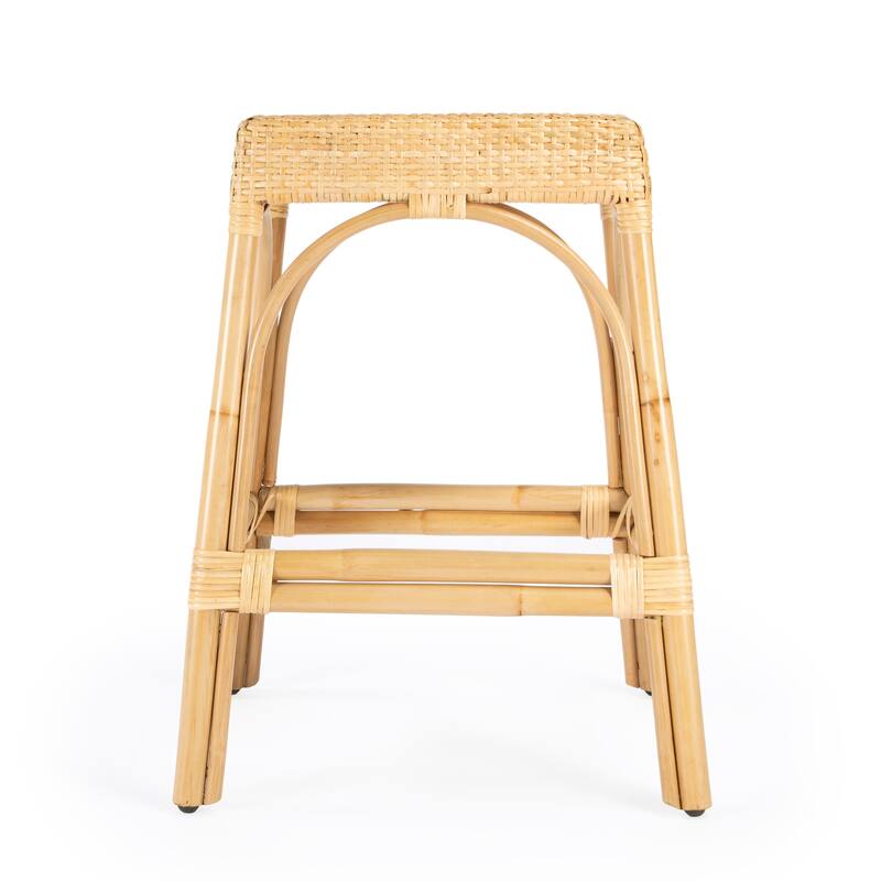 Robias 24.5" Rattan Rectangular Counter Stool