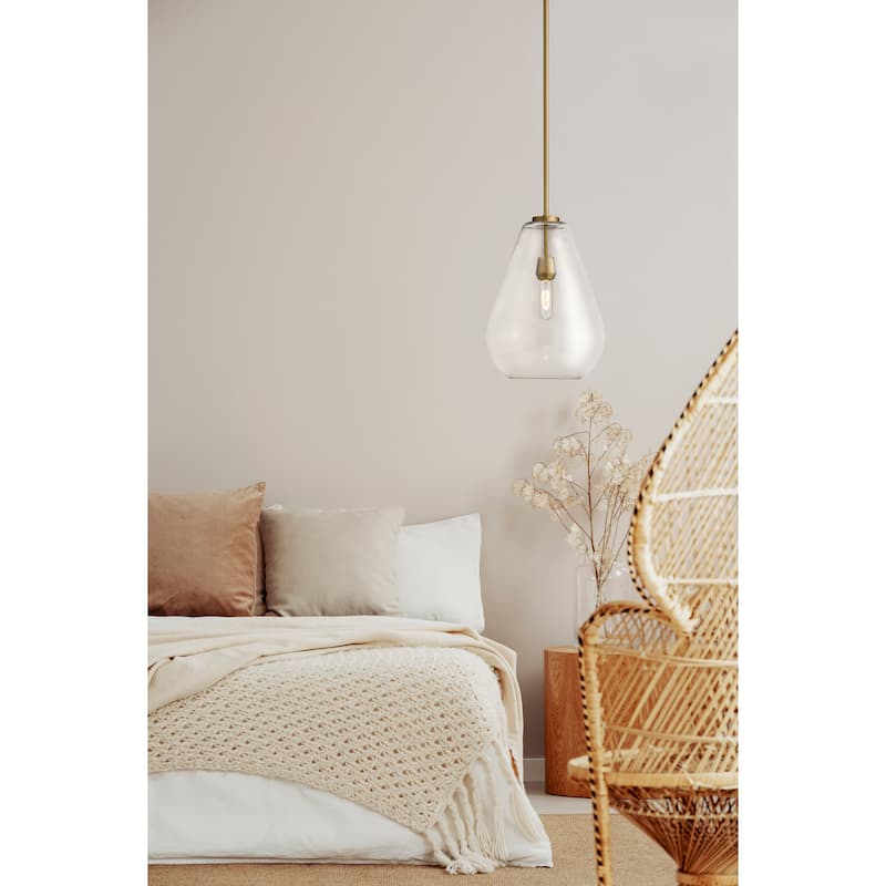 Ayra 1 Light Pendant - Olde Brass
