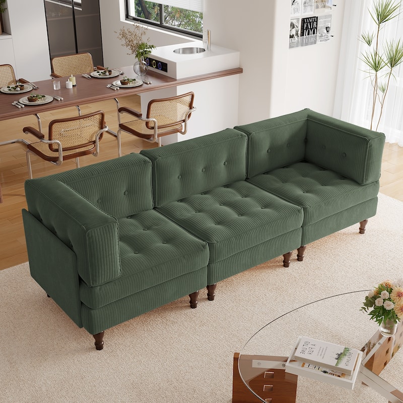 Madison Oversized Upholstered Corduroy Modular Sectional Sofa