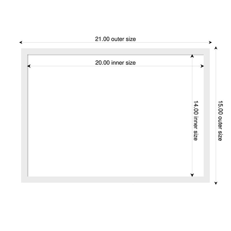 Incline Framed Dry Erase Magnetic Board - 21 x 15 in - Incline White
