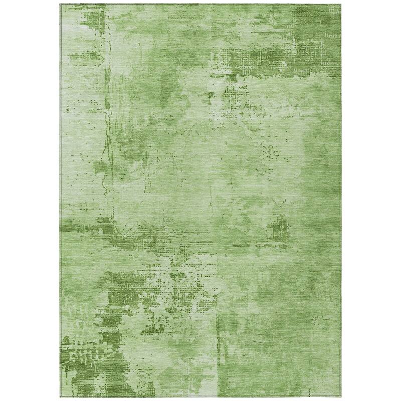 Machine Washable Indoor/ Outdoor Abstract Modern Chantille Rug