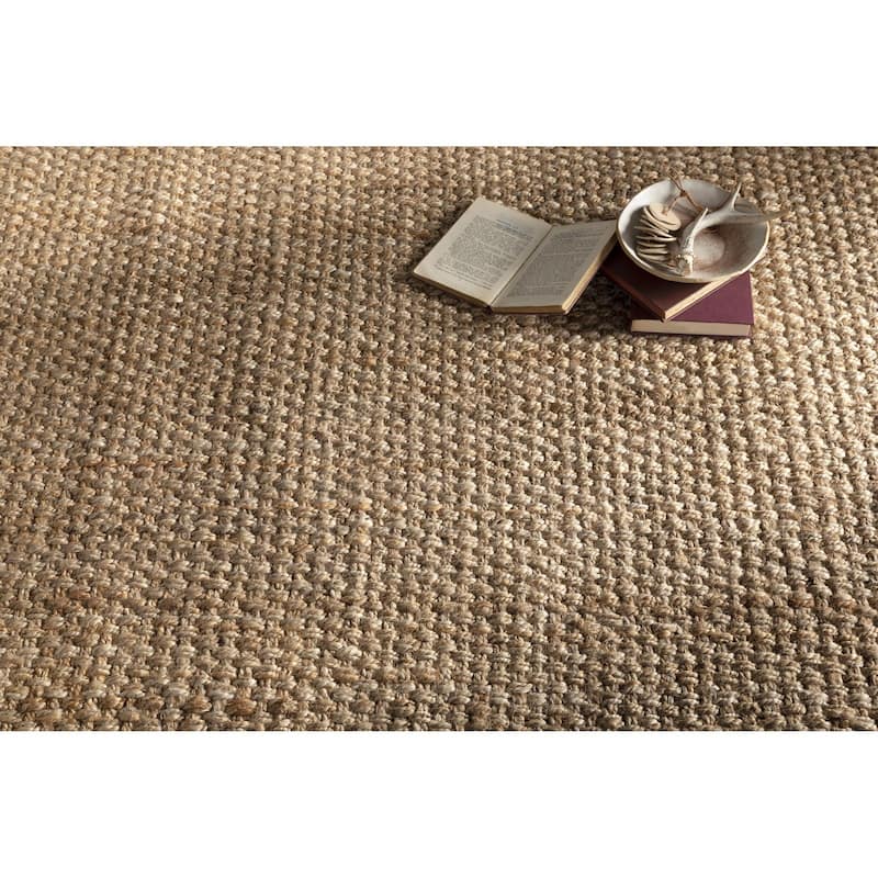 Livabliss Jute Woven Casual Solid Area Rug