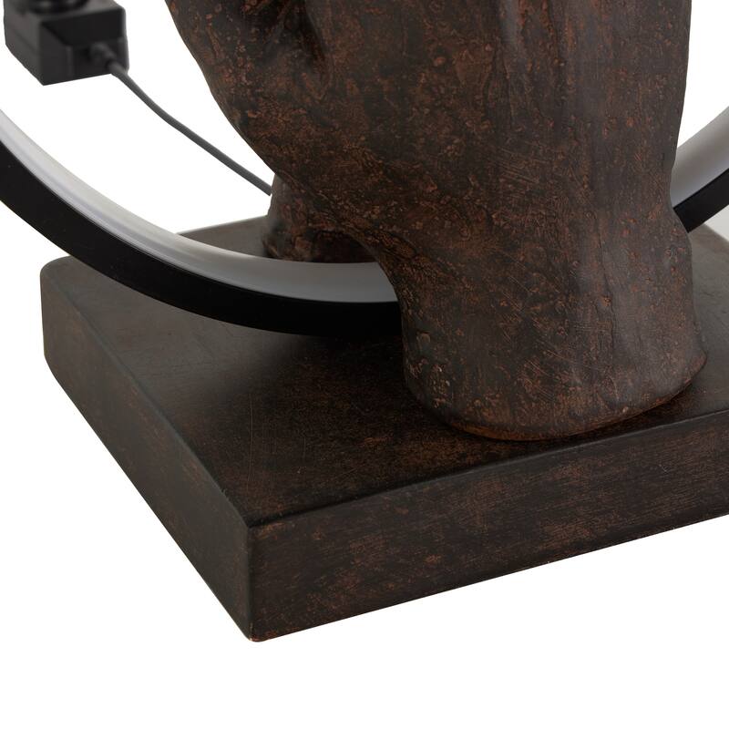 Resin Hands Holding Room Table Lamp with Butterfly Accents - Copper - Roche River Decor