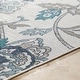 preview thumbnail 4 of 7, Cesarina Floral Indoor/ Outdoor Area Rug - 8'9" Round - 8'9" Round