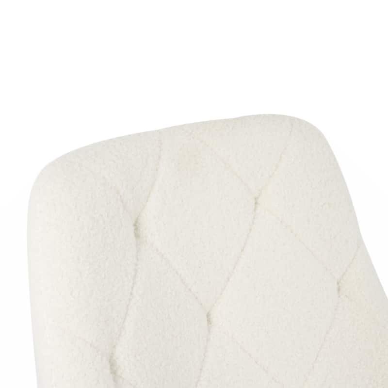 Modern teddy fleece fabric with chrome legs living room furniture dining chair(set of 1)