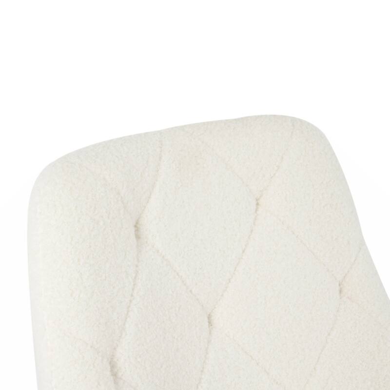 Modern teddy fleece fabric with gold legs living room furniture dining chair(set of 1)