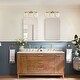 preview thumbnail 9 of 9, 2/3 Light Bathroom Vanity Light with Opal Glass Shades in Gold Finish