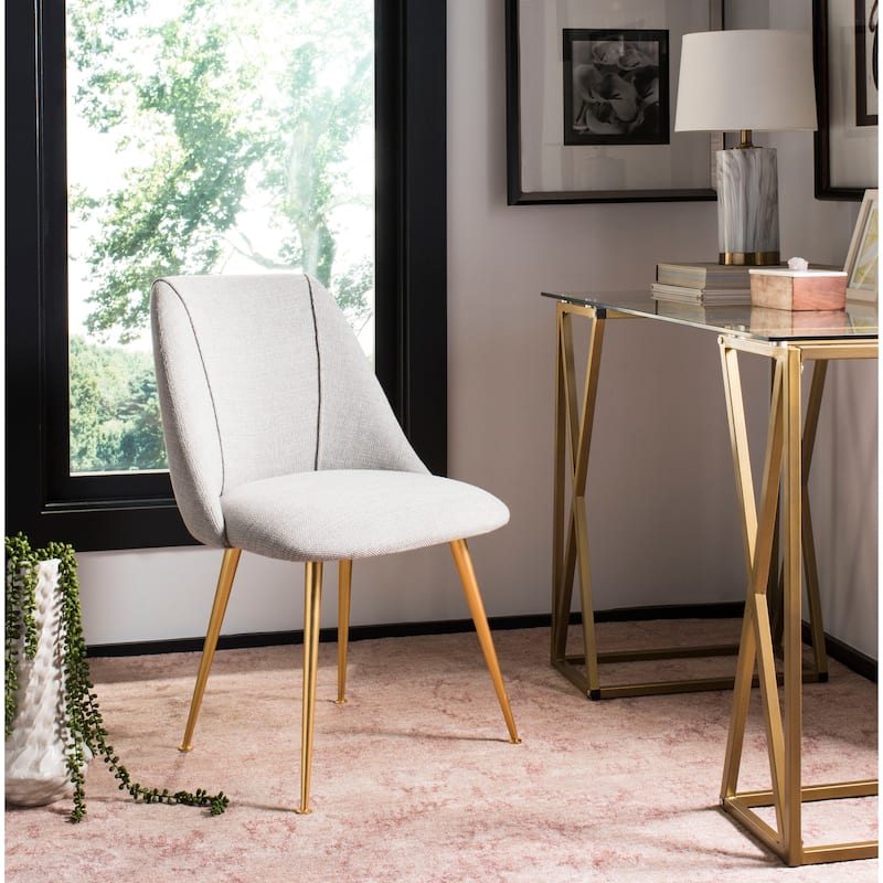 SAFAVIEH Couture Tenna Dining Chair - 21"W x 24"D x 33"H - Light Gray
