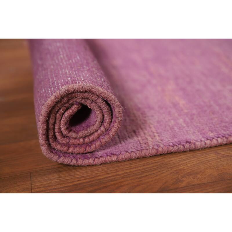 Purple Gabbeh Oriental Foyer Rug Hand-Knotted Wool Carpet - 2'0"x 3'2"