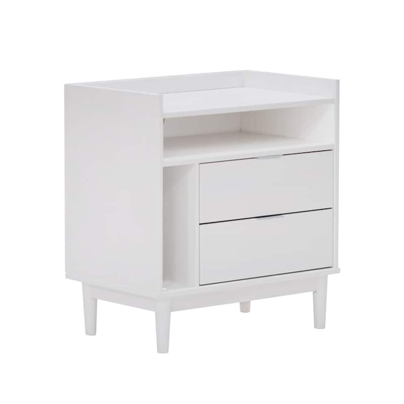 Middlebrook Modern Gallery Top Solid Wood Nightstand