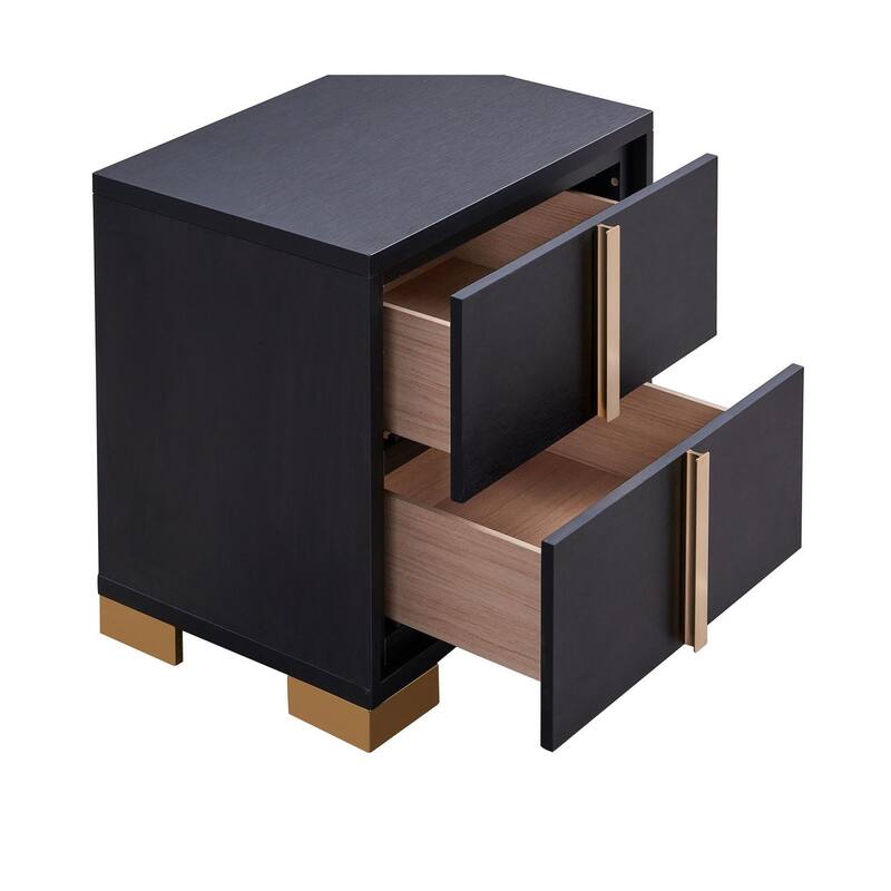 Medici Black 4-piece LED Headboard Panel Bedroom Set