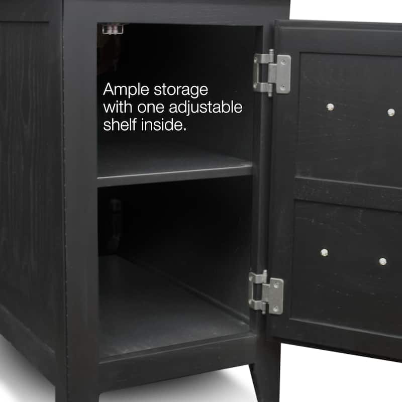 Solid Wood Shaker Cabinet End Table