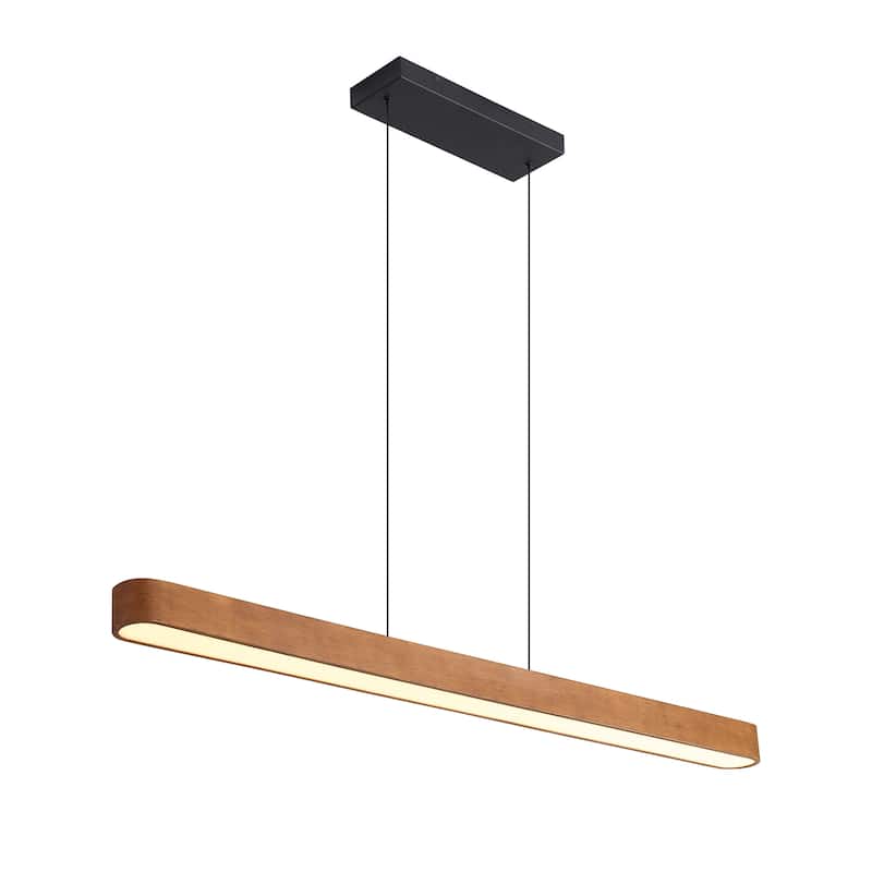 Wry Lighting Silva Integrated LED Pendant in Walnut - Brown