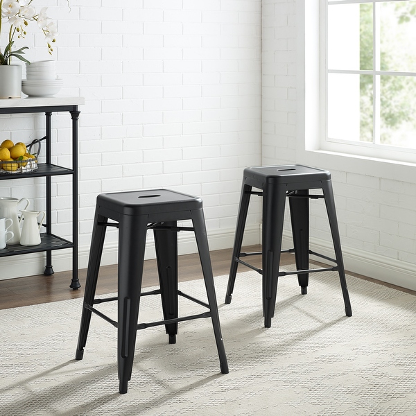 Matte black counter height stools discount