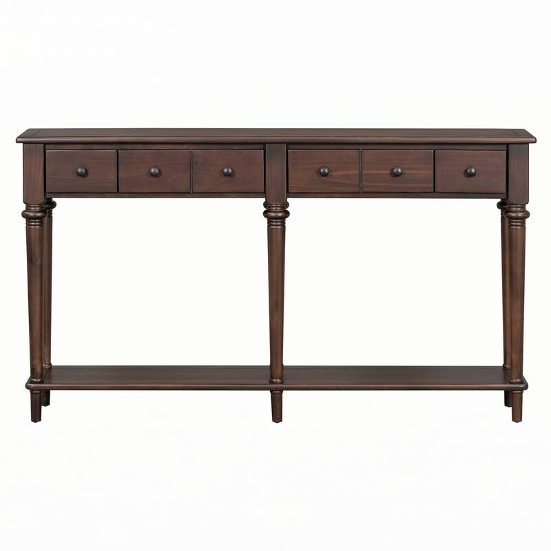 Entryway Table with 4 Drawers(Espresso)