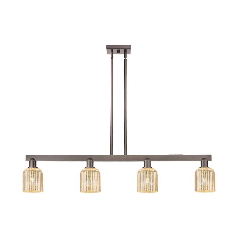 Innovations Lighting 716-4I-10-48 Bridal Veil Linear Bridal Veil 4 - Oil Rubbed Bronze / Mercury