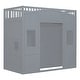 preview thumbnail 14 of 14, Grey Twin Size Solid Wood House Loft Bed with Ladder & Wardrobe