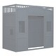 preview thumbnail 30 of 30, Roomfitters Twin Size House Loft Bed with Ladder, Wardrobe, and Storage, Ideal for Small Bedrooms and Play Spaces, Gray
