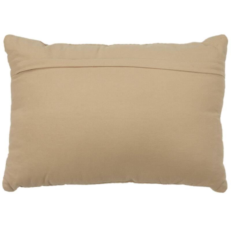 Rizzy Home Solid Corduroy Modern Pattern Blocked Throw Pillow