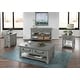 preview thumbnail 6 of 5, Beach House Dove Grey Solid Wood 2-Drawer Coffee Table