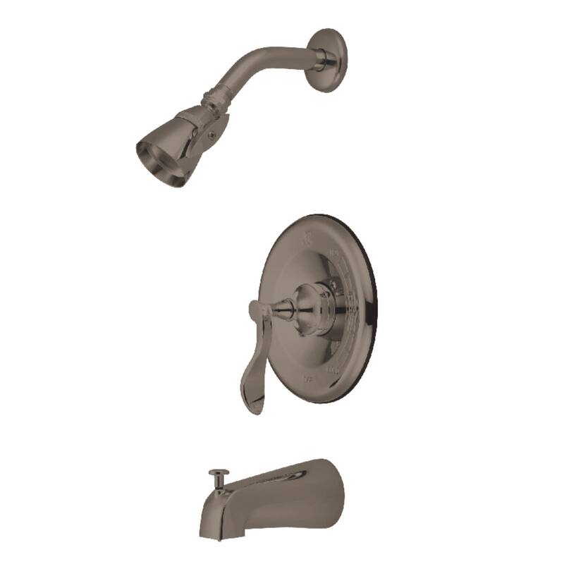Kingston Brass Century Tub and Shower Trim Package with 1.8 GPM Single - Brushed Nickel