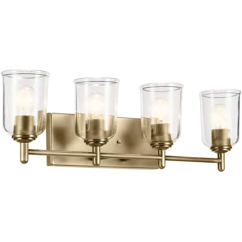Kichler Shailene 29.5" Wide 4 Light Bathroom Vanity Light - Natural Brass / Clear
